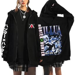Anime Hunter X Hunter Hoodies Killua Zoldyck Sweatshirts Hisoka Chrollo Cosplay Hoodie Men's Women's Oversized Jacket Streetwear