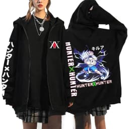 Anime Hunter X Hunter Hoodies Killua Zoldyck Sweatshirts Hisoka Chrollo Cosplay Hoodie Men's Women's Oversized Jacket Streetwear