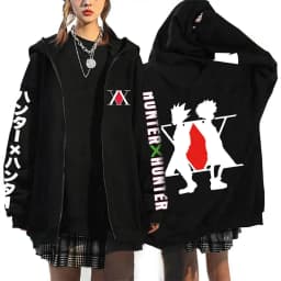 Anime Hunter X Hunter Hoodies Killua Zoldyck Sweatshirts Hisoka Chrollo Cosplay Hoodie Men's Women's Oversized Jacket Streetwear