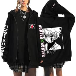 Anime Hunter X Hunter Hoodies Killua Zoldyck Sweatshirts Hisoka Chrollo Cosplay Hoodie Men's Women's Oversized Jacket Streetwear