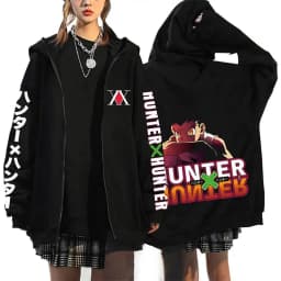 Anime Hunter X Hunter Hoodies Killua Zoldyck Sweatshirts Hisoka Chrollo Cosplay Hoodie Men's Women's Oversized Jacket Streetwear