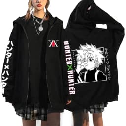 Anime Hunter X Hunter Hoodies Killua Zoldyck Sweatshirts Hisoka Chrollo Cosplay Hoodie Men's Women's Oversized Jacket Streetwear