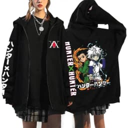 Anime Hunter X Hunter Hoodies Killua Zoldyck Sweatshirts Hisoka Chrollo Cosplay Hoodie Men's Women's Oversized Jacket Streetwear