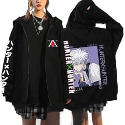 Anime Hunter X Hunter Hoodies Killua Zoldyck Sweatshirts Hisoka Chrollo Cosplay Hoodie Men's Women's Oversized Jacket Streetwear