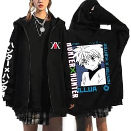 Anime Hunter X Hunter Hoodies Killua Zoldyck Sweatshirts Hisoka Chrollo Cosplay Hoodie Men's Women's Oversized Jacket Streetwear