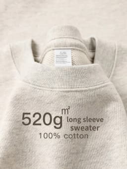 High Quality Oat Gray 520G Heavy Terry Cloth Crew Neck Sweater Men's Simple Loose Top Women sweatshirts