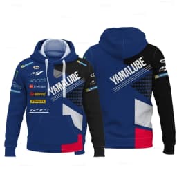 M1 Yamaha men's new fashionable printed riding jacket motorcycle hooded shirt Yamaha racing suit hooded zipper fashion top