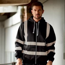Men's-Reflective-Hooded-Sweatshirt-Winter-Fleece-Color-Block-Zipper-Jacket-Sanitation-Worker-Uniform-High-Visibility-Work-Clothe