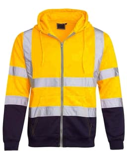 Men's-Reflective-Hooded-Sweatshirt-Winter-Fleece-Color-Block-Zipper-Jacket-Sanitation-Worker-Uniform-High-Visibility-Work-Clothe