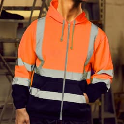 Men's-Reflective-Hooded-Sweatshirt-Winter-Fleece-Color-Block-Zipper-Jacket-Sanitation-Worker-Uniform-High-Visibility-Work-Clothe