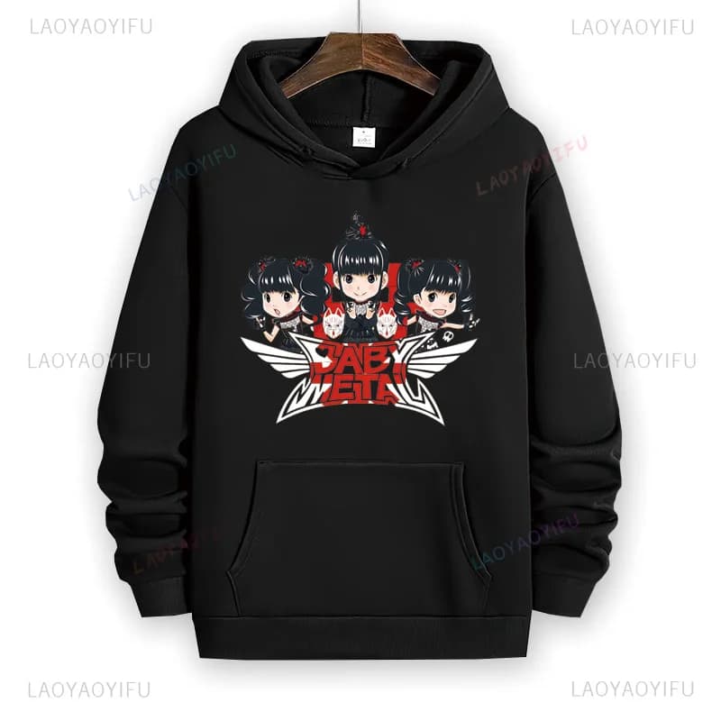 Babymetal Metal Galaxy Japan Death Metal Band Hoodies Men Casual Hoodies Pullovers Couple Streetwear New Autumn winter Hoodies