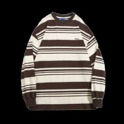 Cityboy Vintage Striped Hoodie Men's Loose Base Layer Top Casual Loose Sea Soul Shirt round Neck Sweatshirt for Youth