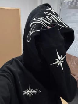 American Stylish Brand Hooded Sweatshirt with Embroidered Letters Men's Winter Loose Thickened Heavyweight Couple Jacket