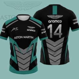 Aston Martin Racing Team Men's T-shirt Summer Short Sleeved Men's Top 2026 New Fashion Men's Fashion Personalized Street Trend T