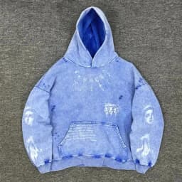 Yao Fashion Streetwear Oversize Casual Cotton Hooded Vintage Sweatshirt Luxury Retro High Street Y2k Hoodies For Men Unisex