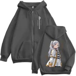 Anime Frieren: Beyond Journey's End Zipper Hoodies Men Women Clothing Fashion Harajuku Zip Up Hooded Sweatshirts Jackets Coats
