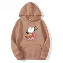 Courage The Cowardly Dog Anime Men Hoodie 2025 New Casual Cartoon Women Pullover Tops Spring Autumn Couple Sweatshirts Clothes