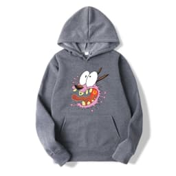 Courage The Cowardly Dog Anime Men Hoodie 2025 New Casual Cartoon Women Pullover Tops Spring Autumn Couple Sweatshirts Clothes