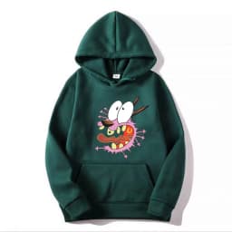 Courage The Cowardly Dog Anime Men Hoodie 2025 New Casual Cartoon Women Pullover Tops Spring Autumn Couple Sweatshirts Clothes