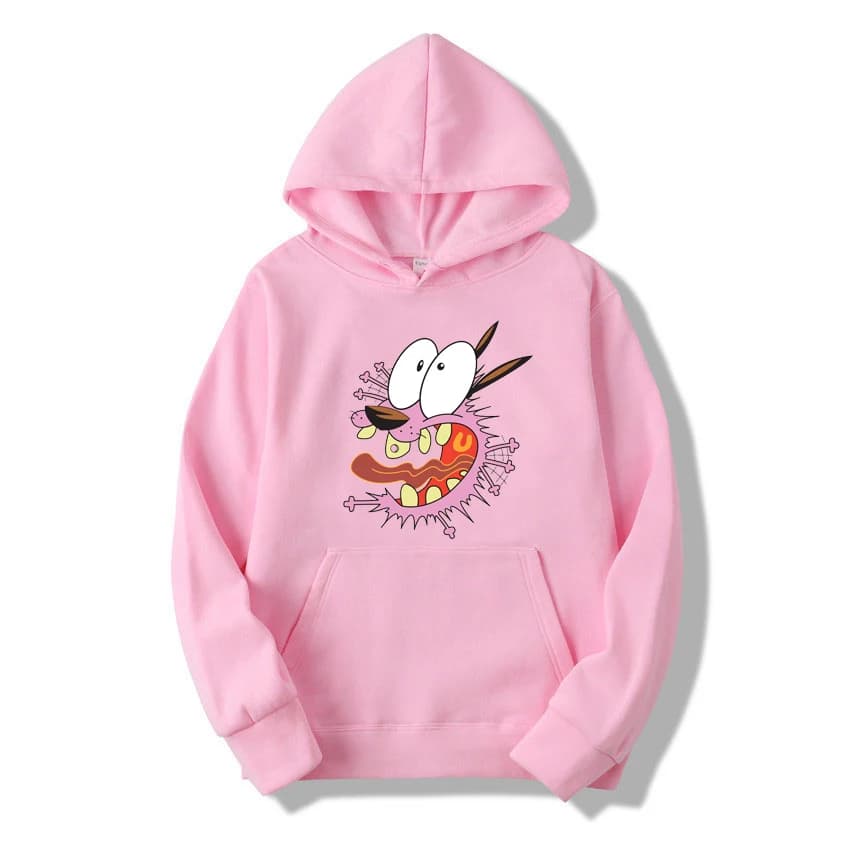 Courage The Cowardly Dog Anime Men Hoodie 2025 New Casual Cartoon Women Pullover Tops Spring Autumn Couple Sweatshirts Clothes