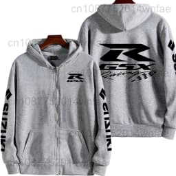 Suzuki GSXR Racing Motorcycle Men's Spring and Autumn New Zipper Hoodie Outdoor Sports Clothing Women's Running Coat