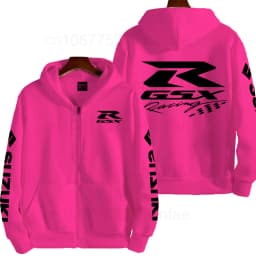 Suzuki GSXR Racing Motorcycle Men's Spring and Autumn New Zipper Hoodie Outdoor Sports Clothing Women's Running Coat