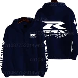 Suzuki GSXR Racing Motorcycle Men's Spring and Autumn New Zipper Hoodie Outdoor Sports Clothing Women's Running Coat