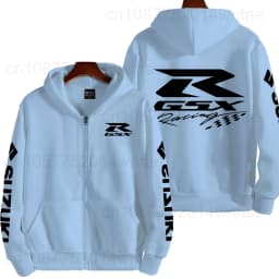 Suzuki GSXR Racing Motorcycle Men's Spring and Autumn New Zipper Hoodie Outdoor Sports Clothing Women's Running Coat