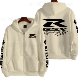 Suzuki GSXR Racing Motorcycle Men's Spring and Autumn New Zipper Hoodie Outdoor Sports Clothing Women's Running Coat
