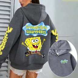 Spongebob Women Hoodie Cartoon Anime Spring Autumn Men Sweatshirt 2026 New Fashion Korean Style Couple Pullover Tops