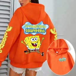 Spongebob Women Hoodie Cartoon Anime Spring Autumn Men Sweatshirt 2026 New Fashion Korean Style Couple Pullover Tops