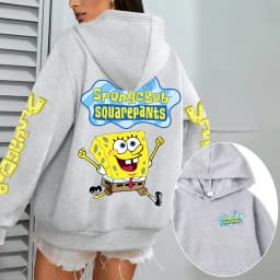 Spongebob Women Hoodie Cartoon Anime Spring Autumn Men Sweatshirt 2026 New Fashion Korean Style Couple Pullover Tops
