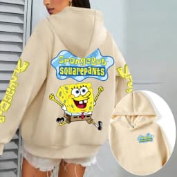 Spongebob Women Hoodie Cartoon Anime Spring Autumn Men Sweatshirt 2026 New Fashion Korean Style Couple Pullover Tops