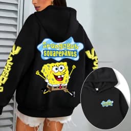 Spongebob Women Hoodie Cartoon Anime Spring Autumn Men Sweatshirt 2026 New Fashion Korean Style Couple Pullover Tops