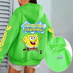 Spongebob Women Hoodie Cartoon Anime Spring Autumn Men Sweatshirt 2026 New Fashion Korean Style Couple Pullover Tops