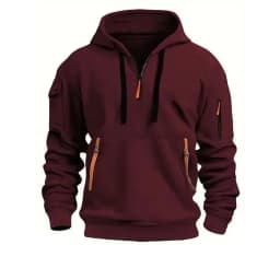 2025 New Multi Pocket Zipper Fleece Hooded Casual Shirt for Men and Women Plus Size Loose Pullover Fashion Sweatshirt Top S-3XL