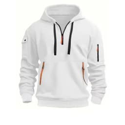 2025 New Multi Pocket Zipper Fleece Hooded Casual Shirt for Men and Women Plus Size Loose Pullover Fashion Sweatshirt Top S-3XL