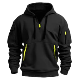 2025 New Multi Pocket Zipper Fleece Hooded Casual Shirt for Men and Women Plus Size Loose Pullover Fashion Sweatshirt Top S-3XL