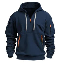 2025 New Multi Pocket Zipper Fleece Hooded Casual Shirt for Men and Women Plus Size Loose Pullover Fashion Sweatshirt Top S-3XL
