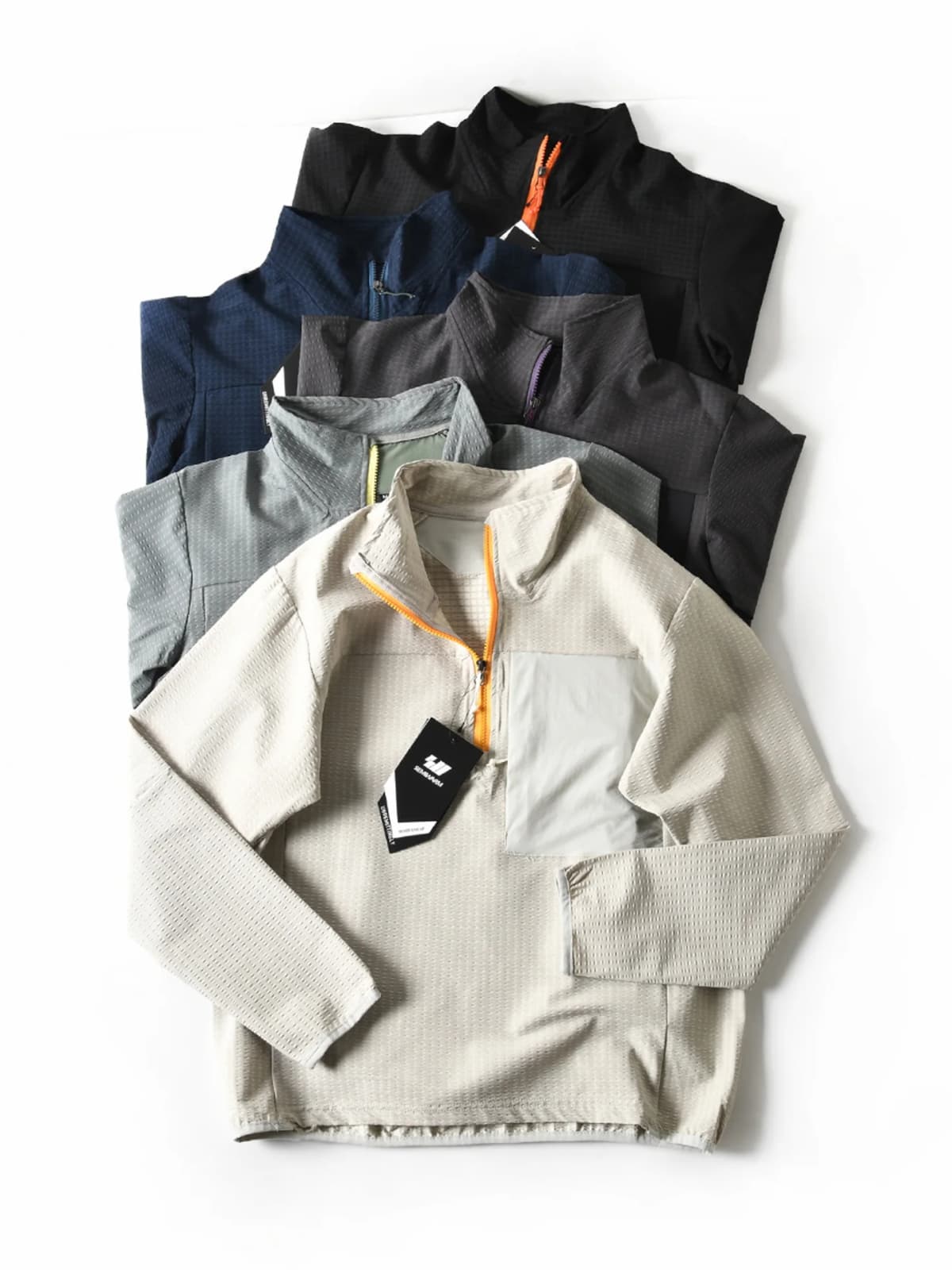 New American Style Outdoor Windproof Water-resistant Breathable Loose Casual Half-zip Hoodie Long Sleeve Men's Autumn Wear