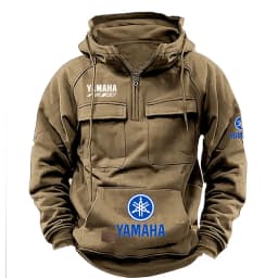 2026 Yamaha Logo Youth Long Hooded Sweatshirt Men's Casual Jacket with Ket Comfortable Breathable Streetwear for Daily Use Color