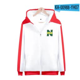 3D Print Anime Captain Tsubasa Ozora Tsubasa Kojiro Hyuga Costume Unisex Hoodie Zipper Hooded Jacket Soccer Jerseys Uniform