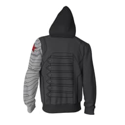 Fans Wear Sweatshirts 3D Printed Hoodies Winter Soldier Zip Up Sweatshirt for Movie Fans