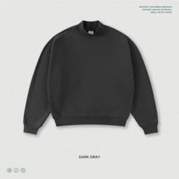 ZODF New Winter Man 345gsm Loose Fit Fleece Sweatshirt Unisex Cusual Boxy Warm Half Turtleneck Pullovers HY1181