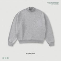 ZODF New Winter Man 345gsm Loose Fit Fleece Sweatshirt Unisex Cusual Boxy Warm Half Turtleneck Pullovers HY1181