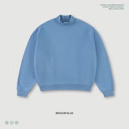 ZODF New Winter Man 345gsm Loose Fit Fleece Sweatshirt Unisex Cusual Boxy Warm Half Turtleneck Pullovers HY1181