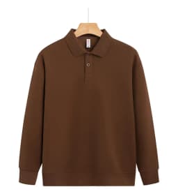 customized LOGO Premium Cozy Quarter Sweatshirts Unisex 310 gsm Velvet Polo Collar Quality Cotton Mens Sweatshirts LS-GT2516