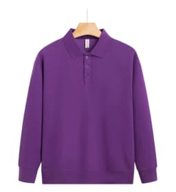 customized LOGO Premium Cozy Quarter Sweatshirts Unisex 310 gsm Velvet Polo Collar Quality Cotton Mens Sweatshirts LS-GT2516