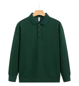 customized LOGO Premium Cozy Quarter Sweatshirts Unisex 310 gsm Velvet Polo Collar Quality Cotton Mens Sweatshirts LS-GT2516
