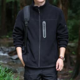 New Korean Warm Thermal Casual Fleece Hoodie for Men High Quality Zipper Perfect Autumn and Winter Sweatshirts Fleeced Clothing